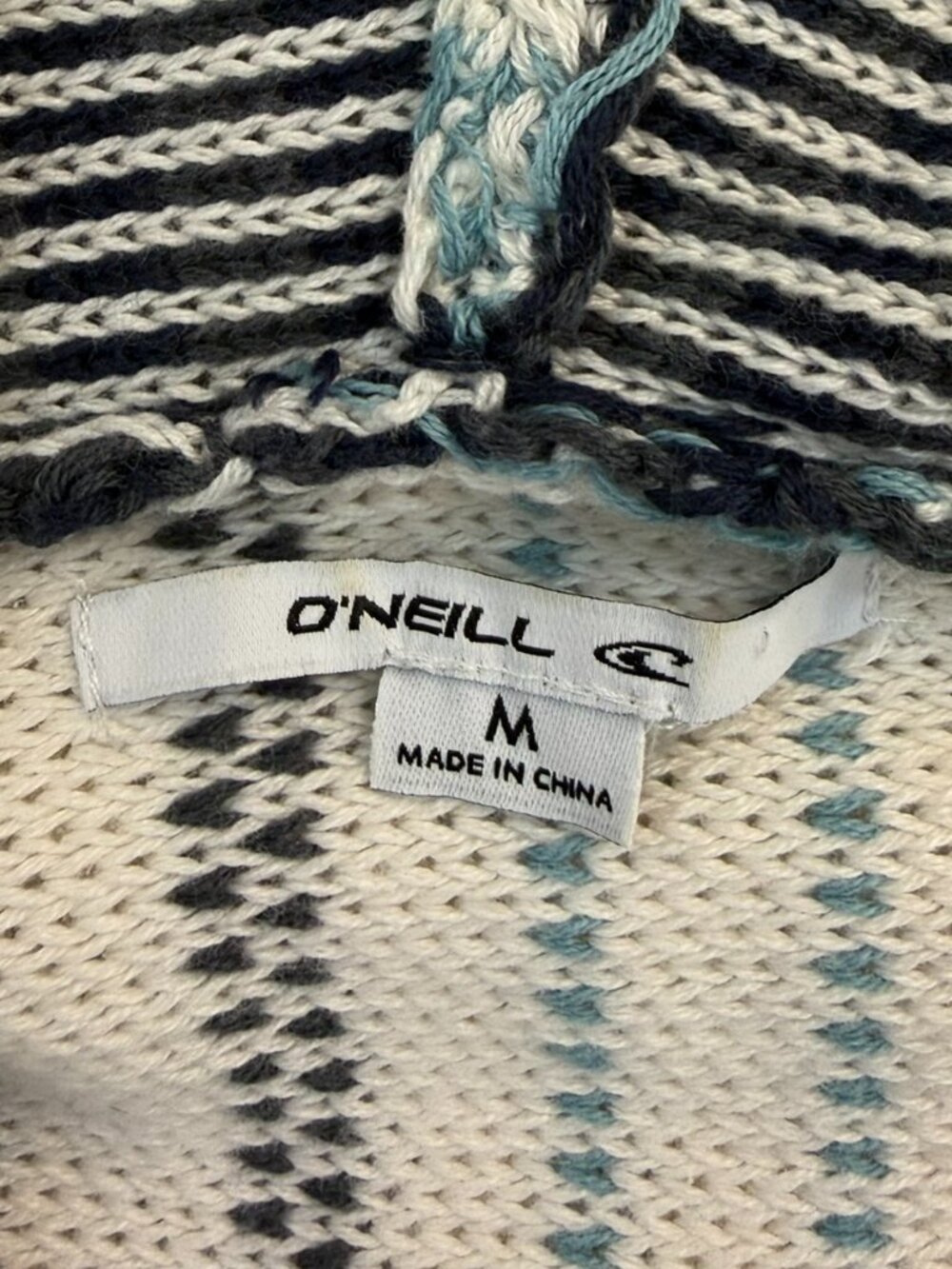 O'Neill Catamaran Relaxed Hooded Baja Sweater Stripe Pullover Size M - Picture 4 of 9
